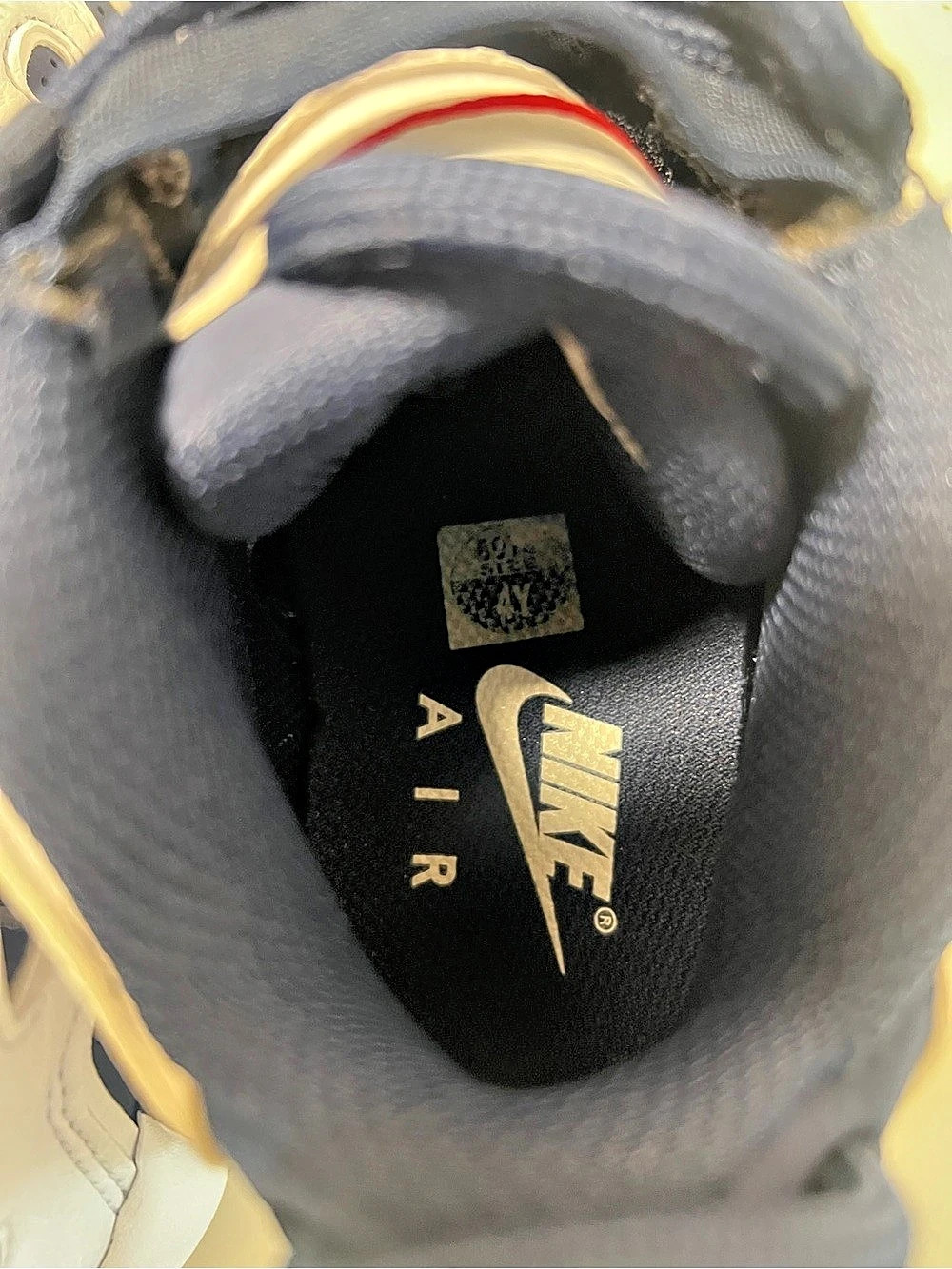 Nike Air More Uptempo Kids High-Top Sneakers White & Blue - Picture 6 of 7